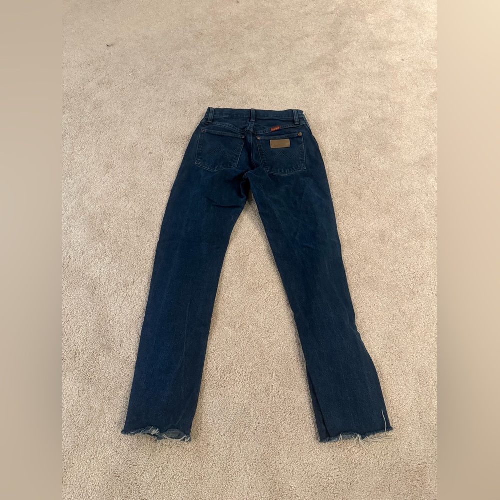 Wrangler Women's Dark Blue Straight-Leg Jeans